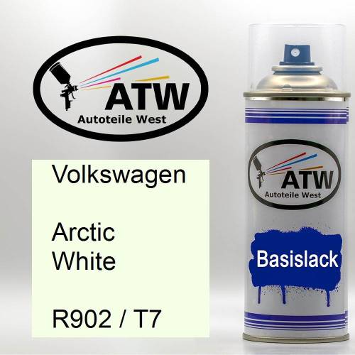 Volkswagen, Arctic White, R902 / T7: 400ml Sprühdose, von ATW Autoteile West.